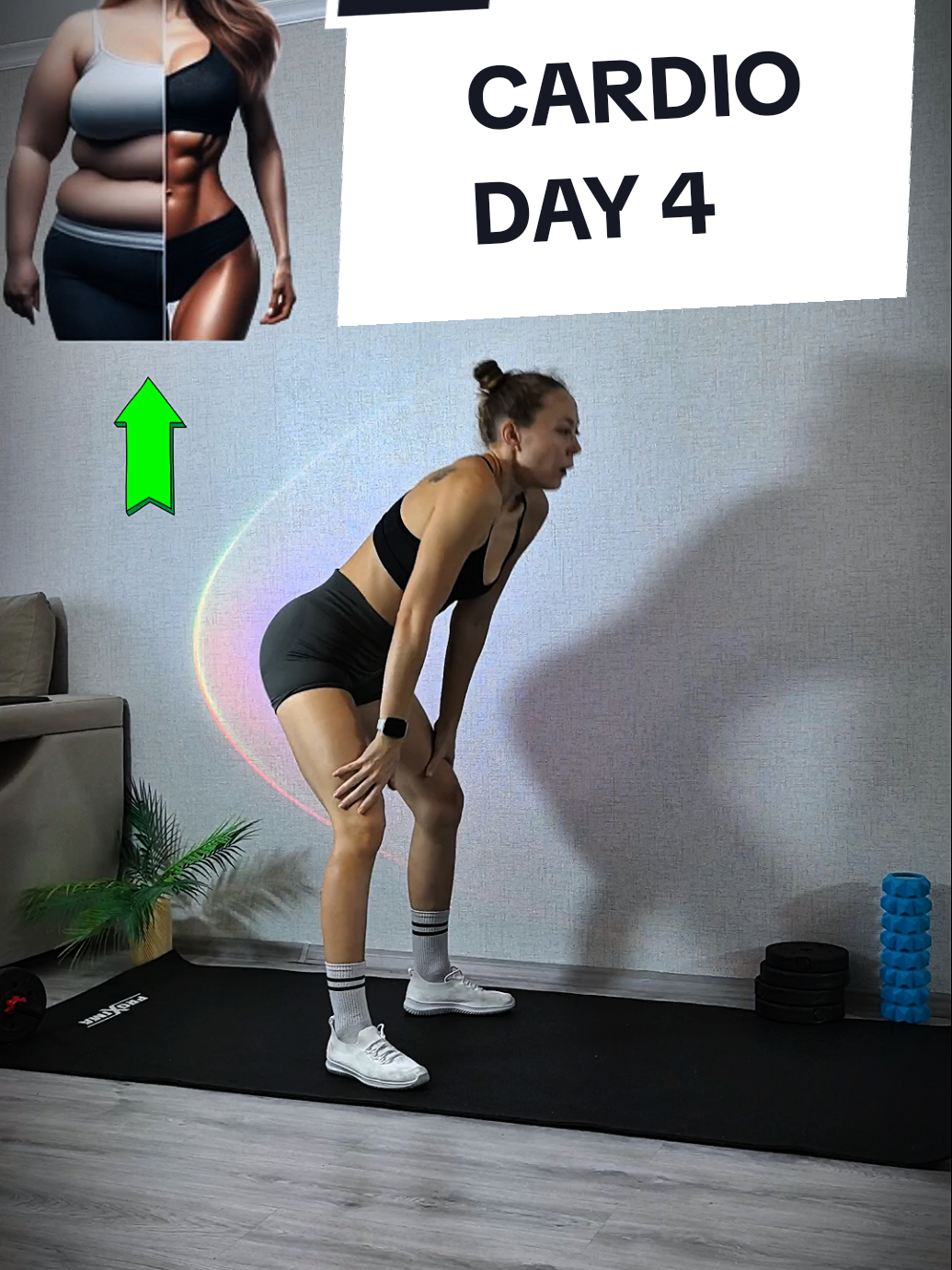 DAY 4 4 week loss fat at home🔥 #cardioworkout #motivation #Fitness #workoutfromhome #explor 
