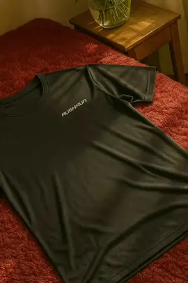 #Paket 3 Baju Kaos Olahraga Pria Rush N Run Bahan Dryfit Berpori Nyaman Cepat Kering abu sport