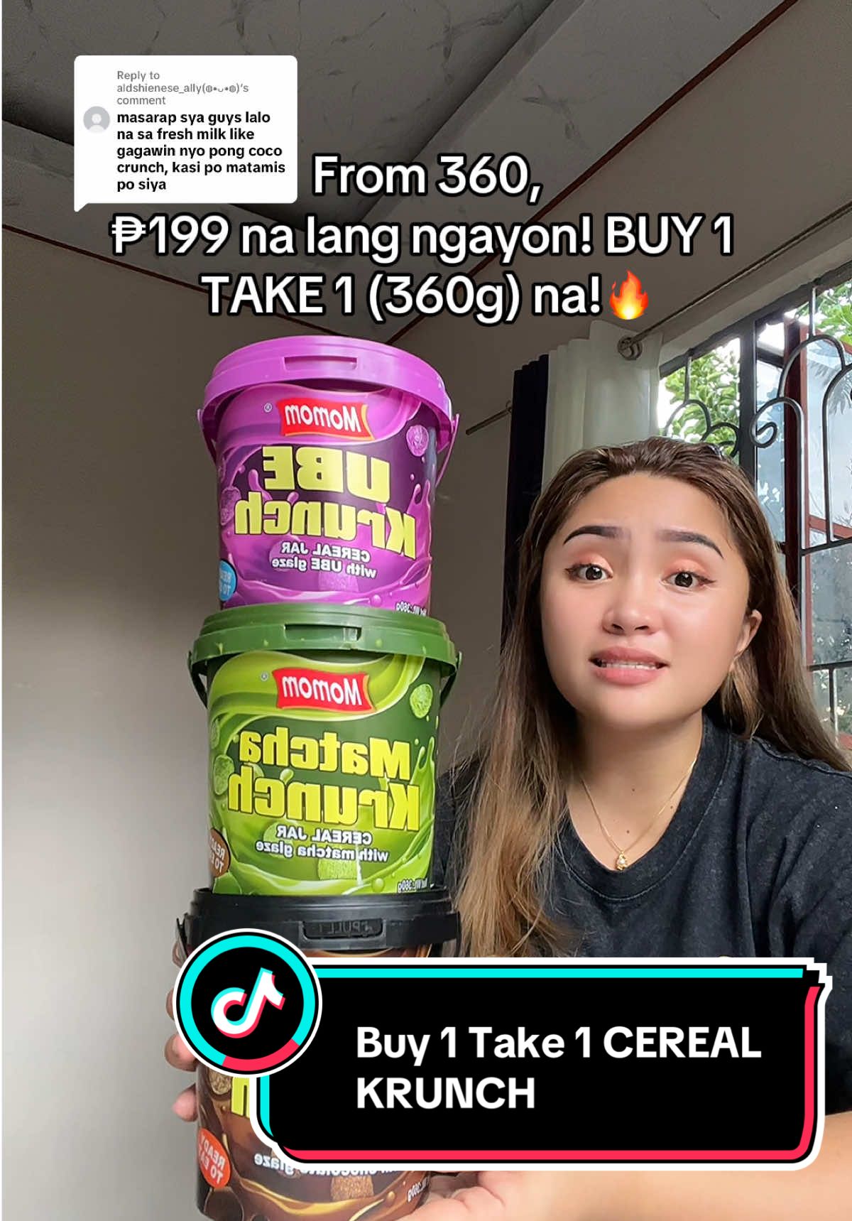 Replying to @aldshienese_ally(◍•ᴗ•◍) BUY 1 TAKE 1 MOMOM CEREAL KRUNCH (360grams)‼️🔥 #cerealkrunch #chocokrunch #chocokrunch #momomfoodsnacks #fyp 