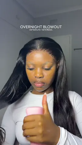 part 2 : step by step bc the results had y’all asking 😝💕 (would you actually try this?) #overnightblowout #sockcurlstutorial #wiginstall #wiginstall #wigtok 