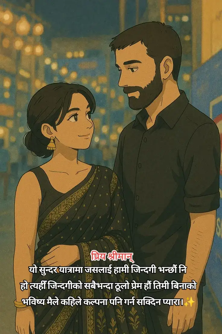 यो सुन्दर यात्रामा जसलाई हामी जिन्दगी भन्छौं नि हो त्यहीँ जिन्दगीको सबैभन्दा ठूलो प्रेम हौं तिमी बिनाको भविष्य मैले कहिले कल्पना पनि गर्न सक्दिन प्यारा।👩‍❤️‍👨💖 #fypシ #foryou #fypage #words #creatorsearchinsights 