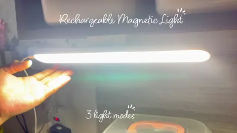 Rechargeable Magnetic Emergency Light pwedeng idikit kahit saan. Adjustable brightness and touch sensor 🙂 #magneticlight  #aestheticlights  #touchsensor 