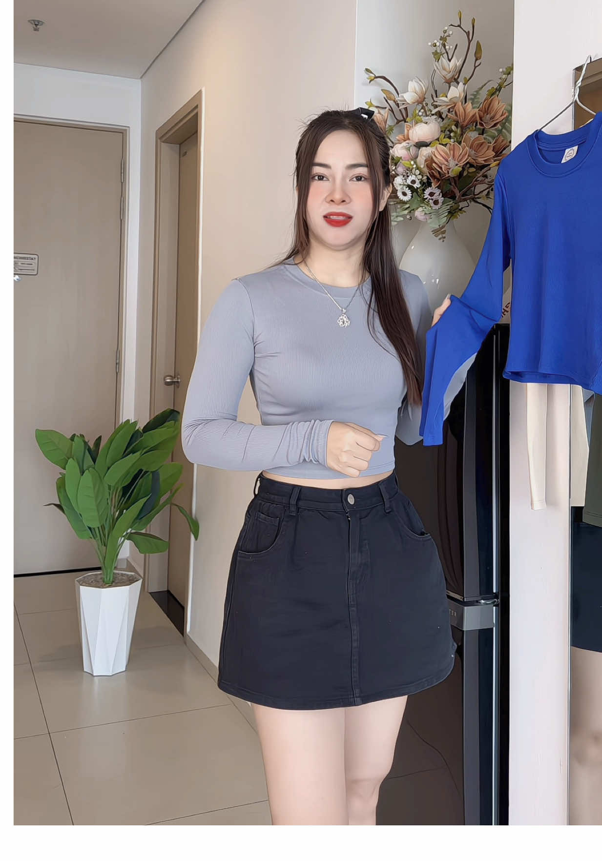 Áo tay dài cổ tròn form ngắn #aothungiunhietdaitay #aothunnu #didiboutique1117 #xuhuong #aothuntam 