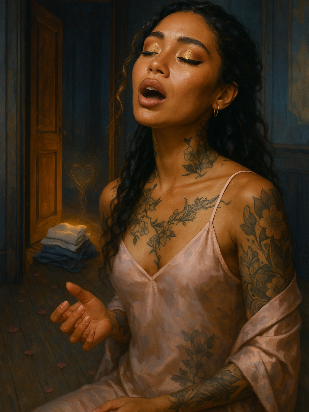 Folded – Inspired by Kehlani’s | AI R&B Cover This version of “Folded” is an R&B cover inspired by Kehlani’s original (released June 11, 2025).  The original track blends soulful vocals with minimal instrumentation (guitar, strings, drums) to deliver a vulnerable plea for reconciliation and emotional clarity.  This rendition seeks to maintain that emotional core—yearning, introspection, hope—while offering fresh lyrical twists that preserve rhythm, rhyme scheme, and structure.  In this cover, the narrator still waits by an open door, folding the ex’s belongings as a metaphor for readiness and care. Lines like “I’ll let your heart decide” echo the original’s surrendering of control, but shift the metaphor from “body decide” to “heart decide” for a fresh emotional lens. The themes of regret, longing, and cautious openness remain central. #folded #kehlani #rnb #fold #فولد #ار_اند_بي #anthem #super #ai #aisong #Creative #FYP #mustsee #AiVideo #WatchThis #CreativeEdit #watchit #musica #hot #lyrics_songs #dancer #funn #موسيقى #مزيكا #ذكاء_اصطناعي #اغنية #اغاني #مضحك #واقع_افتراضي #غضب #viral #tren #trends #tik_tok #dancechallenge #super #anthem #ai #aisong #Creative #retoviral #كلمات #دعم #متابعة #متابعه #متابعين