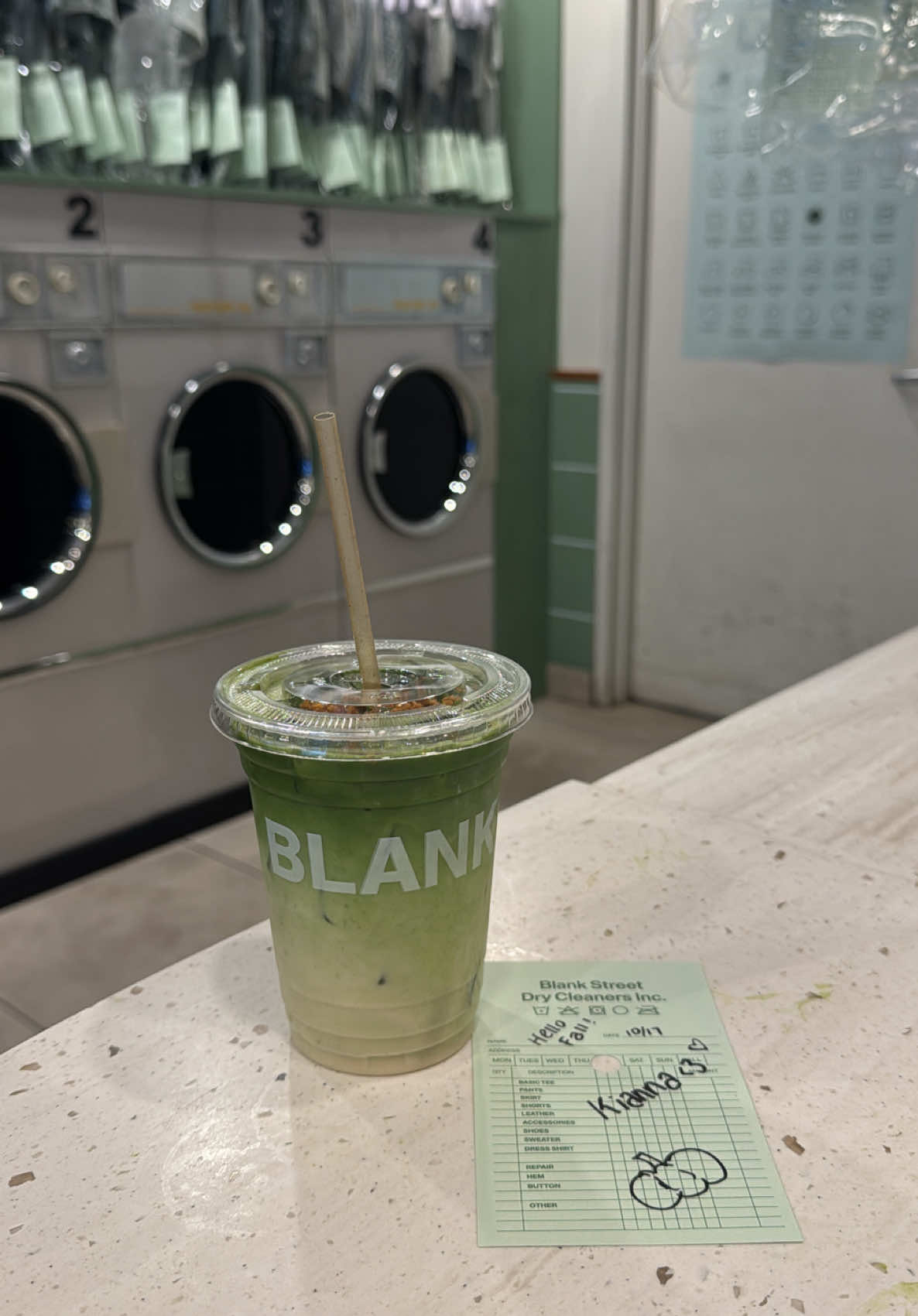 I 💚 @Blank Street - this was sooooo cute! #blankstreet #matcha 