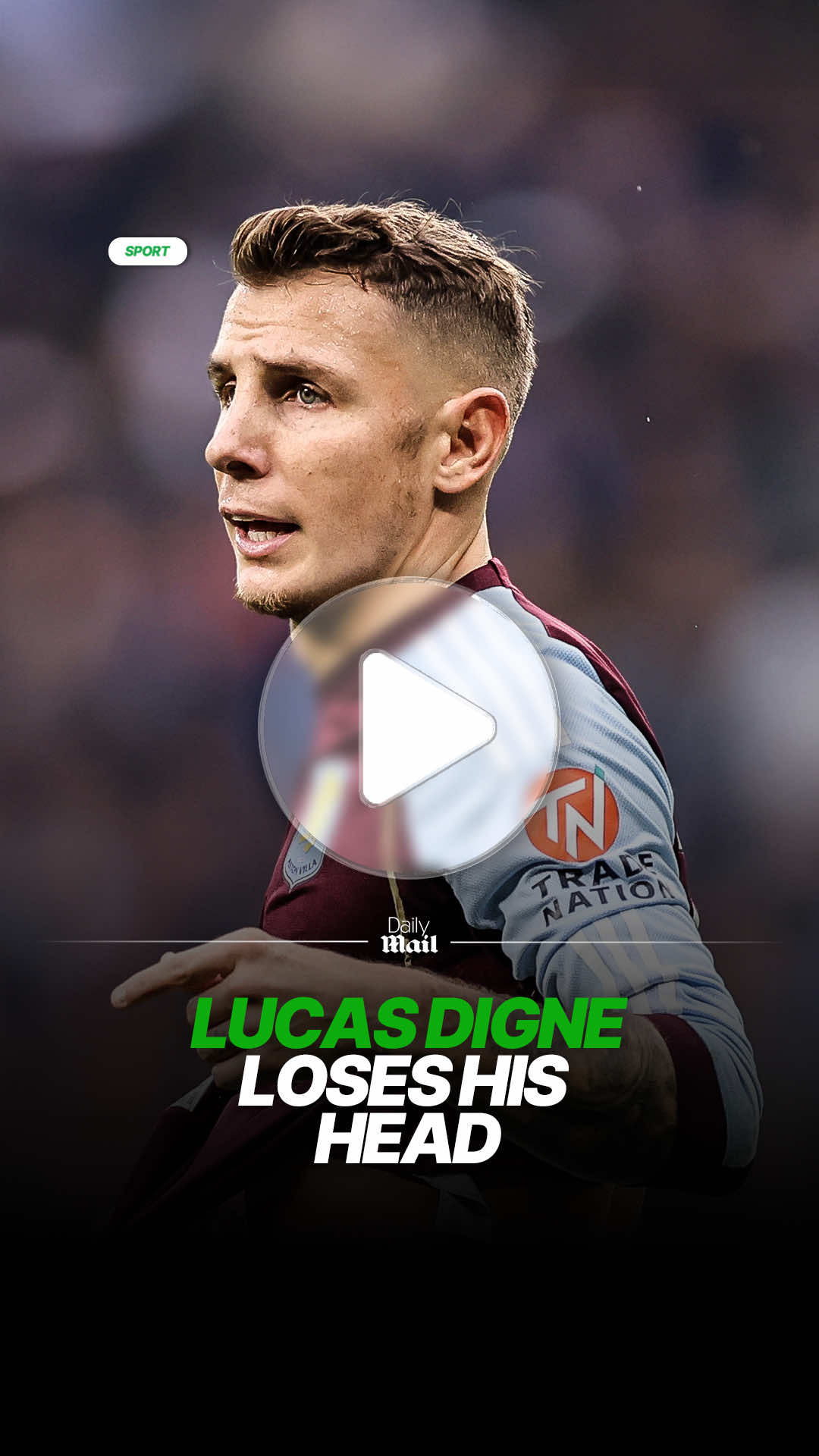 Lucas Digne LOST his head during Aston Villa’s win over Tottenham 😳👀 📹spurs_kid_joel #digne #astonvilla #villa #tottenham #football 