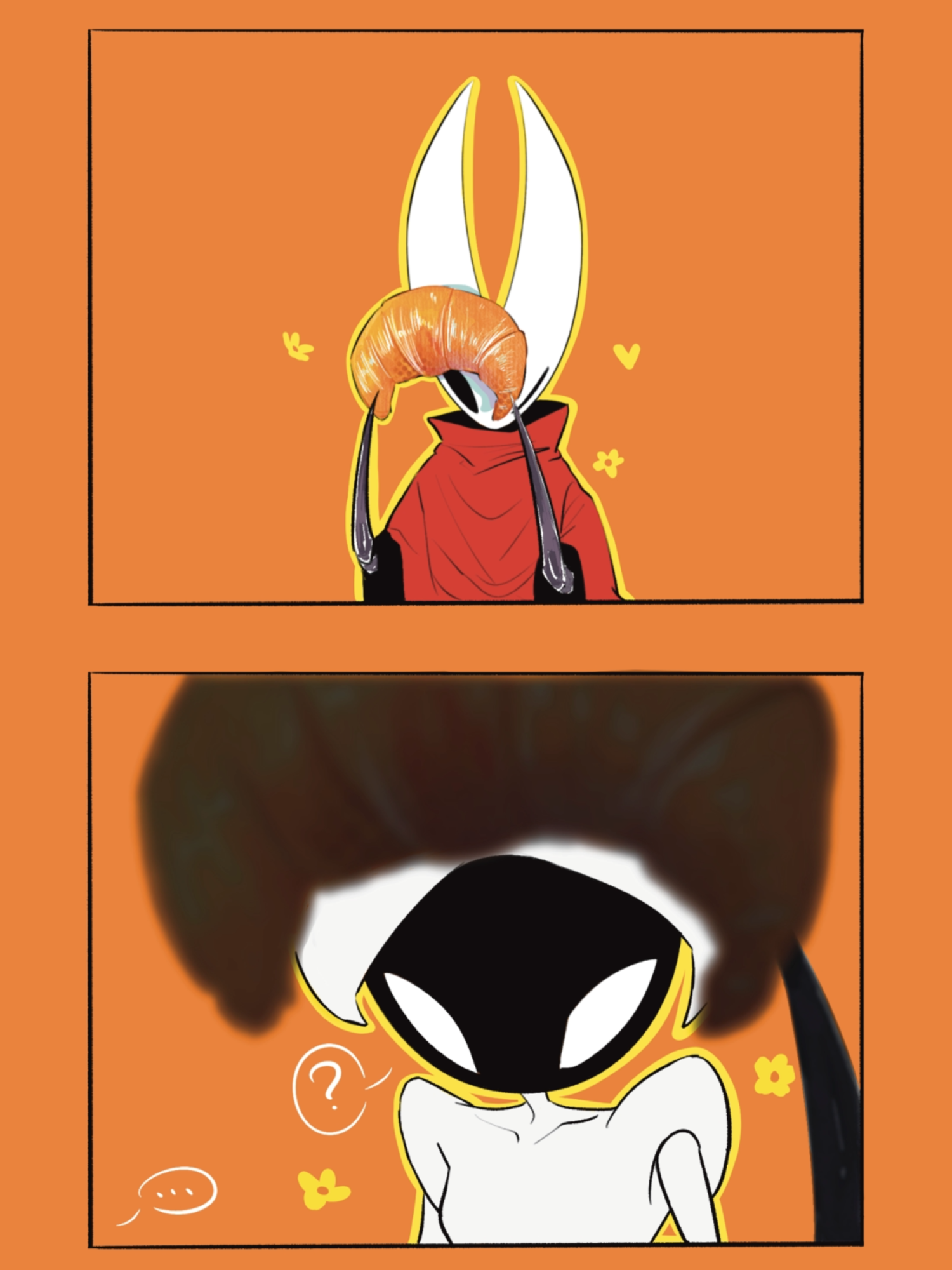 Hornet & Lace 🥐. Comic by @bairentuofeiqiu #hollowknight #silksong #hornet #lace #comic #fyp