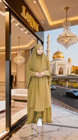 MEDINA UMROH SET ABAYA + LONG FRENCH KHIMAR SYAR'I #Gamisumroh #setabaya #frenchkimar #muslimah #syar'i