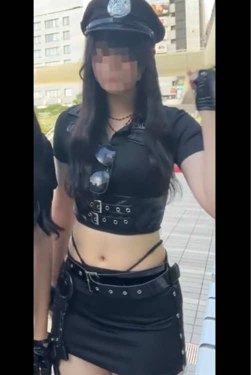 ポリスコスした😳 #fjk #09 #ハロウィン仮装 