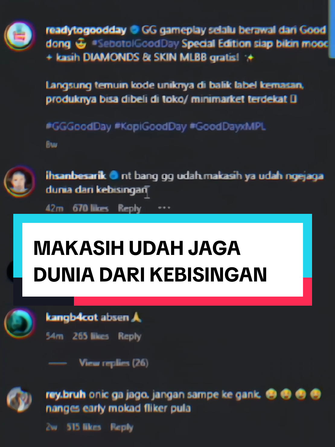 MAKASIH UDAH NGEJAGA DUNIA DARI KEBISINGAN😂 #set1awanade #masade #ihsanluminaire #rrqhoshi #fyp 