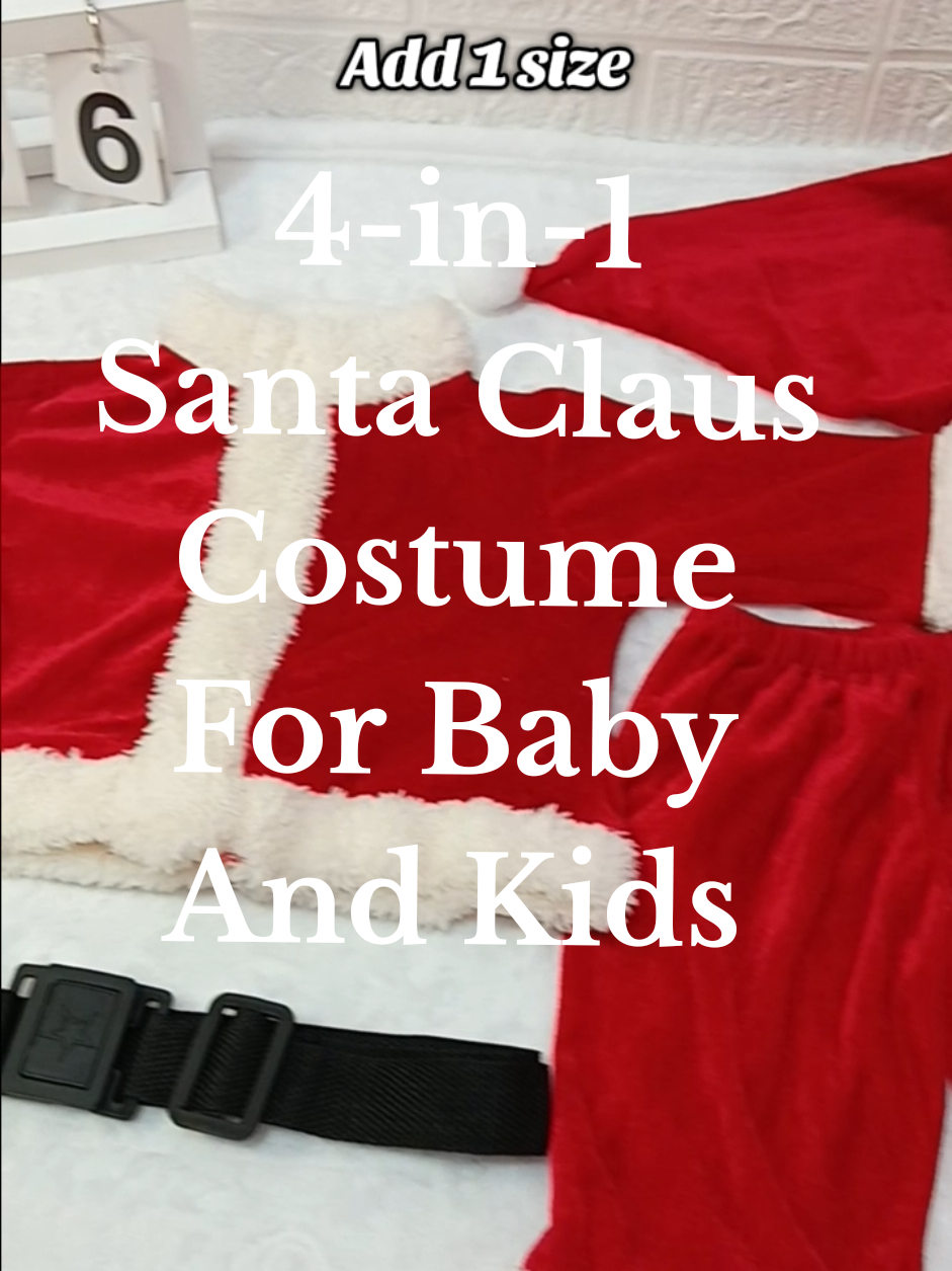 Santa claus costume for kids..perfect pang christmas party for your kids..perfect din siya pang family pic. #santaclauscostume  #santacostume #christmasoutfit  #santacostumeforbaby  #christmasbabyoutfit 