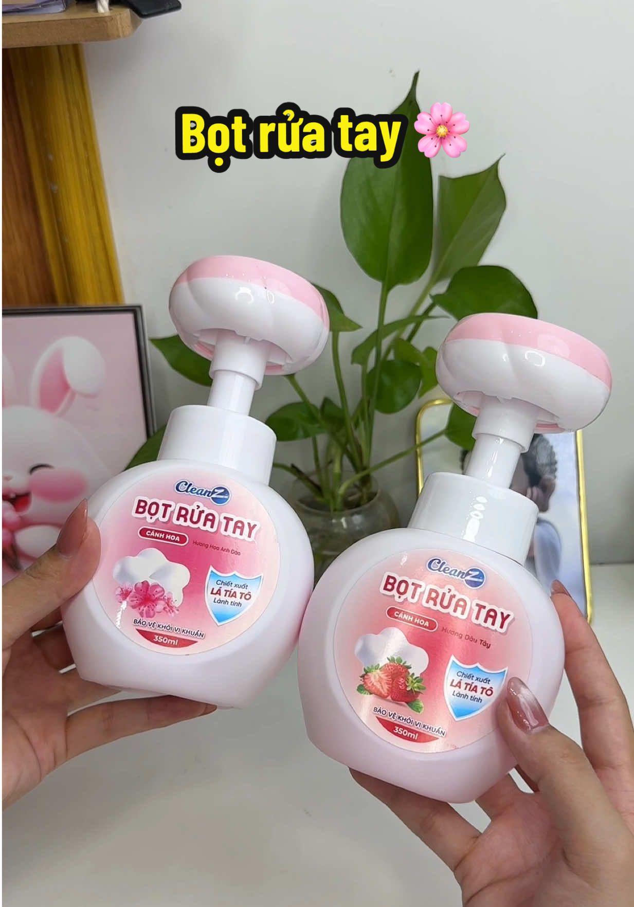 Bọt rửa tay cánh hoa siêu thơm , dùng thích mà không khô tay nha mấy bà 🌸🌸 #botruataybonghoa #botruataycanhhoacleanz #cleanz 