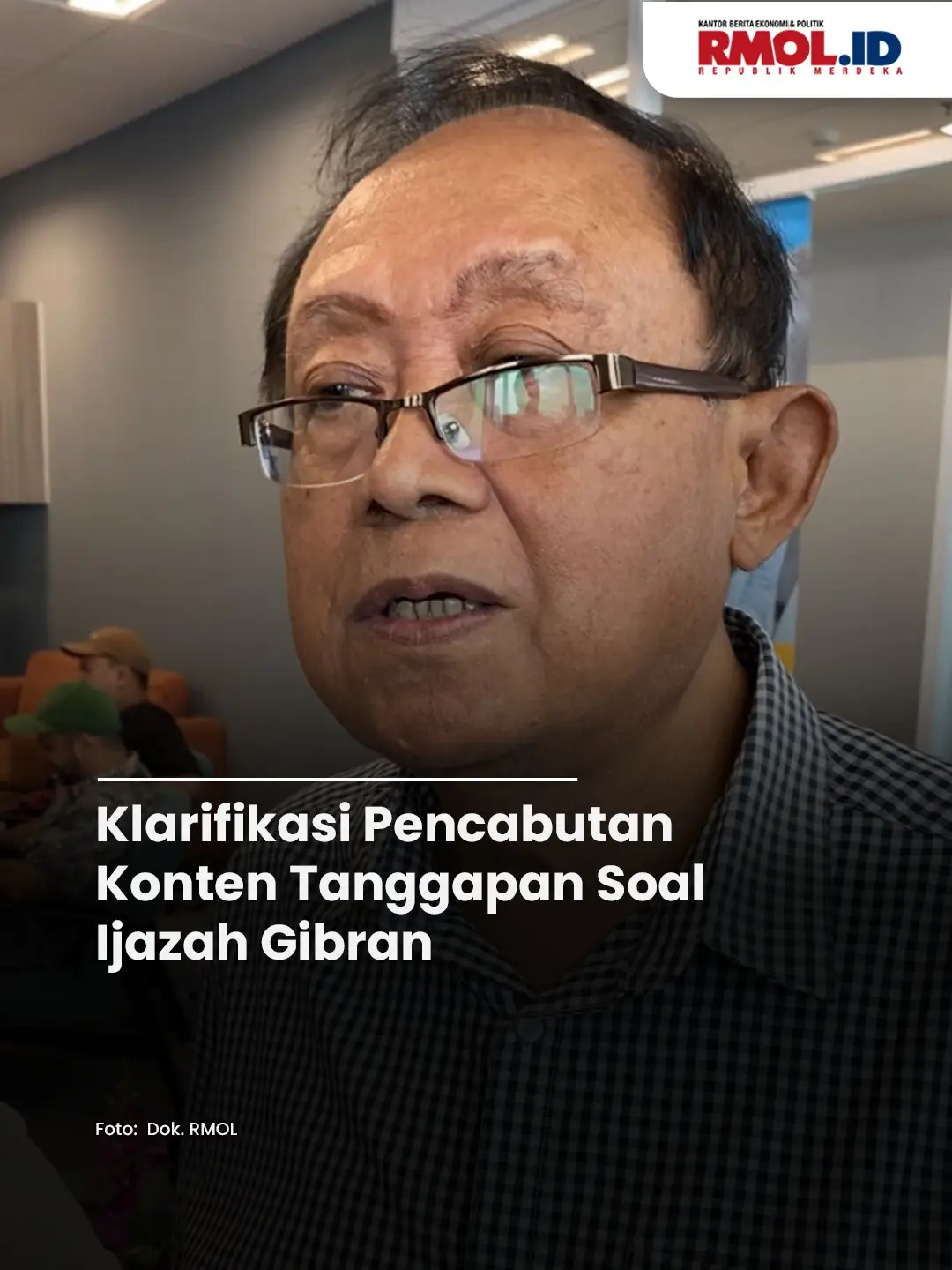Konten ini adalah klarifikasi RMOL terhadap konten sebelumnya mengenai tanggapan eksponen gerakan mahasiswa ITB 1977/78 S. Indro Tjahyono tentang ijazah Wakil Presiden Gibran Rakabuming Raka.  Kami memutuskan mencabut konten tersebut atas pertimbangan akibat yang ditimbulkan bagi narasumber dan keluarga.  Atas kejadian ini, kami meminta maaf dan mencabut konten tersebut. #rmol #republikmerdekaonline #klarifikasi #konten 