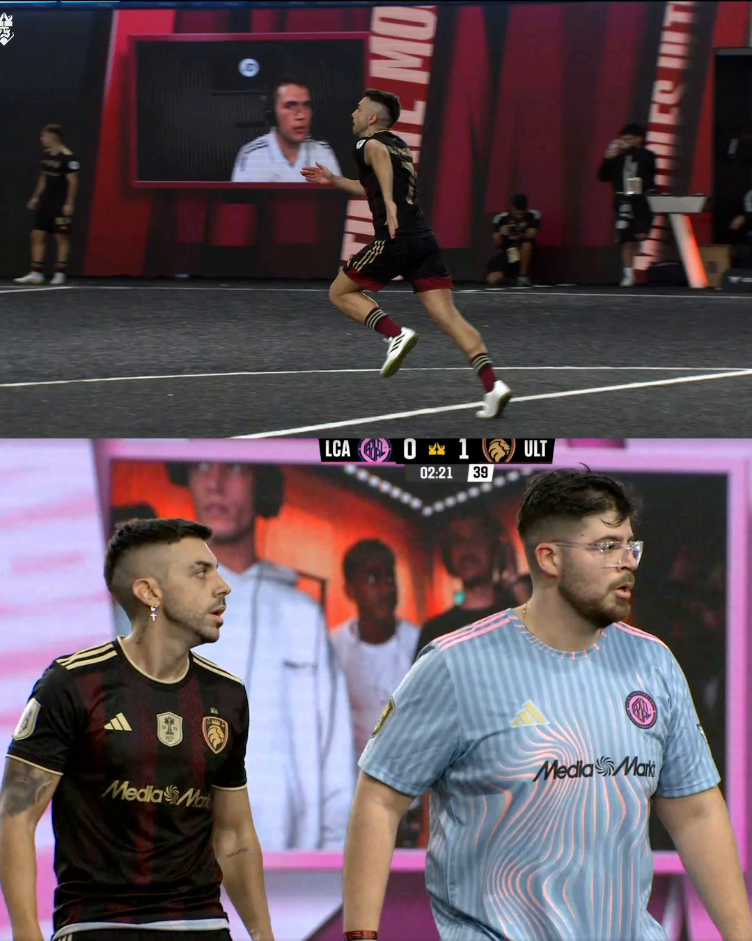 ¡DjMaRiiO contra La Cobra en la #KingsLeague! 🔥 🐍 Con #LamineYamal de fondo, así disputaron el 1 vs 1 al inicio del Ultimate Móstoles-La Capital. ⚽️ Vía KingsLeague/Twitch