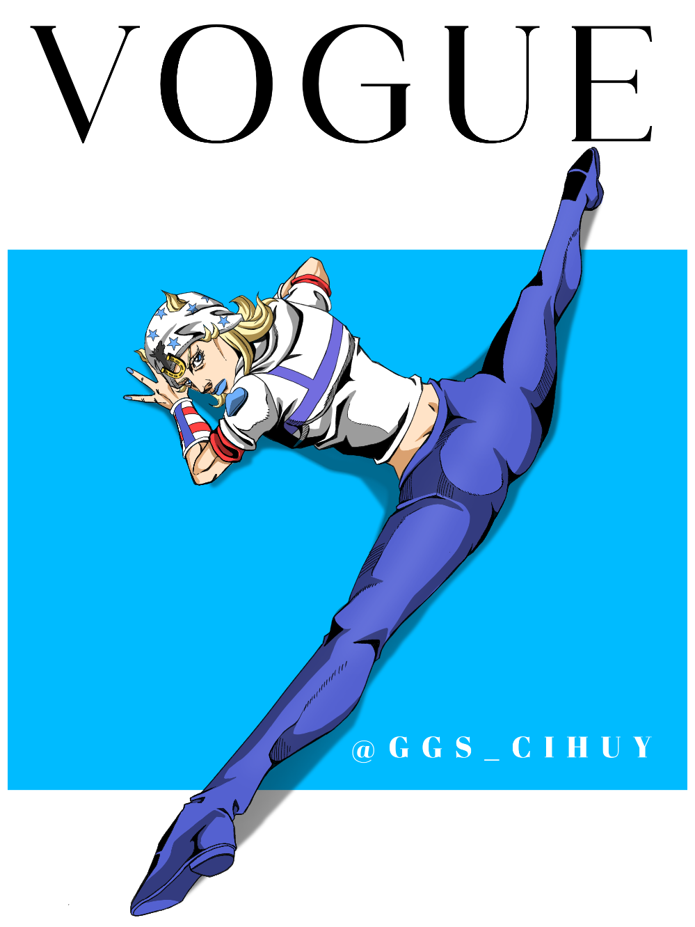 Jojo Pose Anime Version 🔥 Collab : @dilya_abdusalimova  #steelballrun #jojopose #voguechallange #fanart #anime