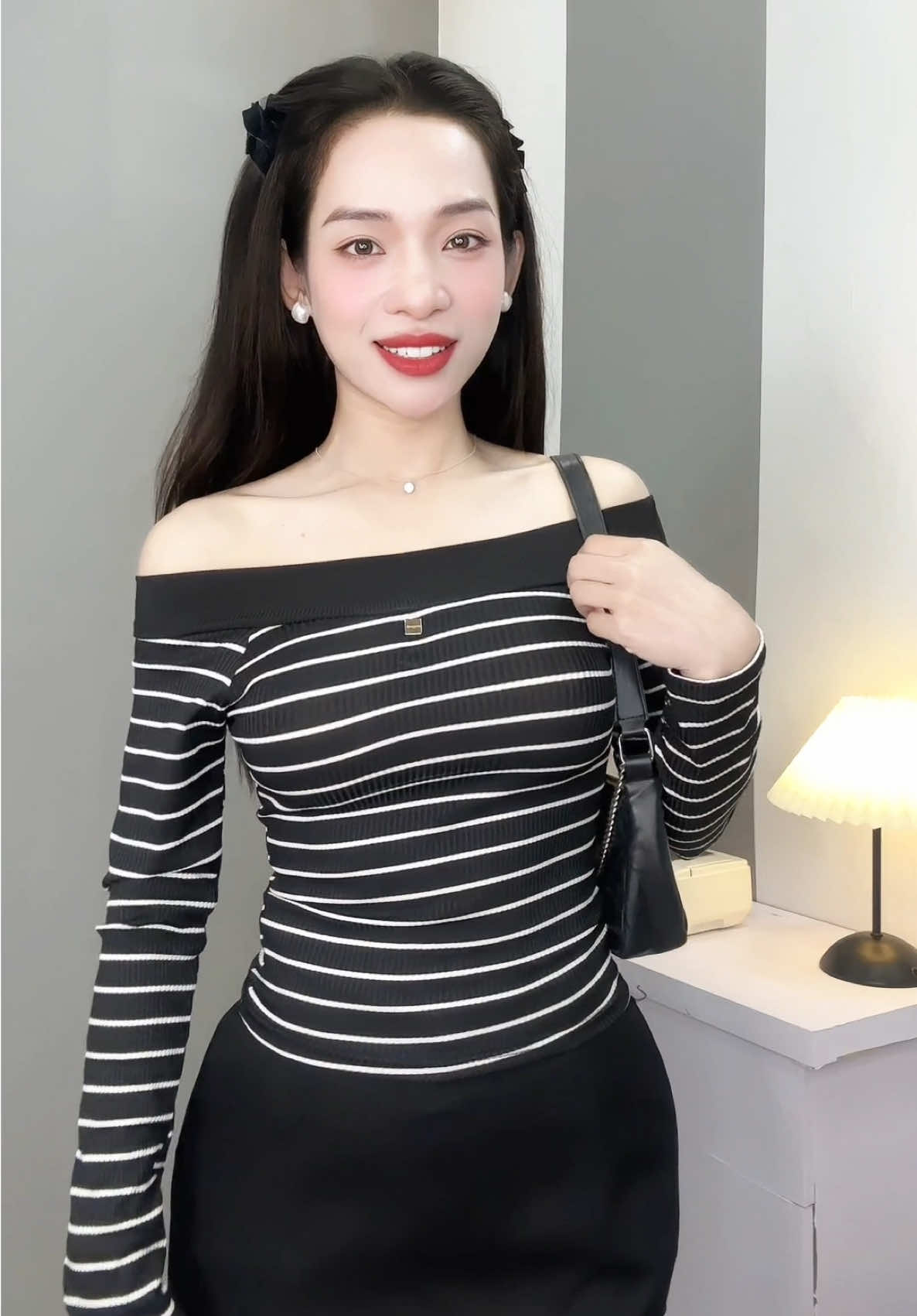 Áo phối sọc che khuyết điểm mặc 3 kiểu #luongtraday #thờitrangnữ #trend #viral #xuhuong 