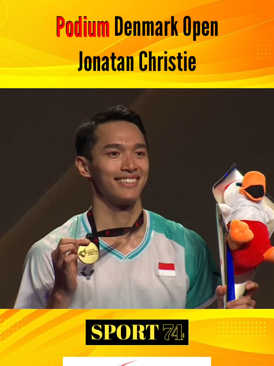 Podium Juara Denmark Open 2025 untuk Jonatan Christie. #Denmark #Indonesia #Badminton #Bwf #Sport74 