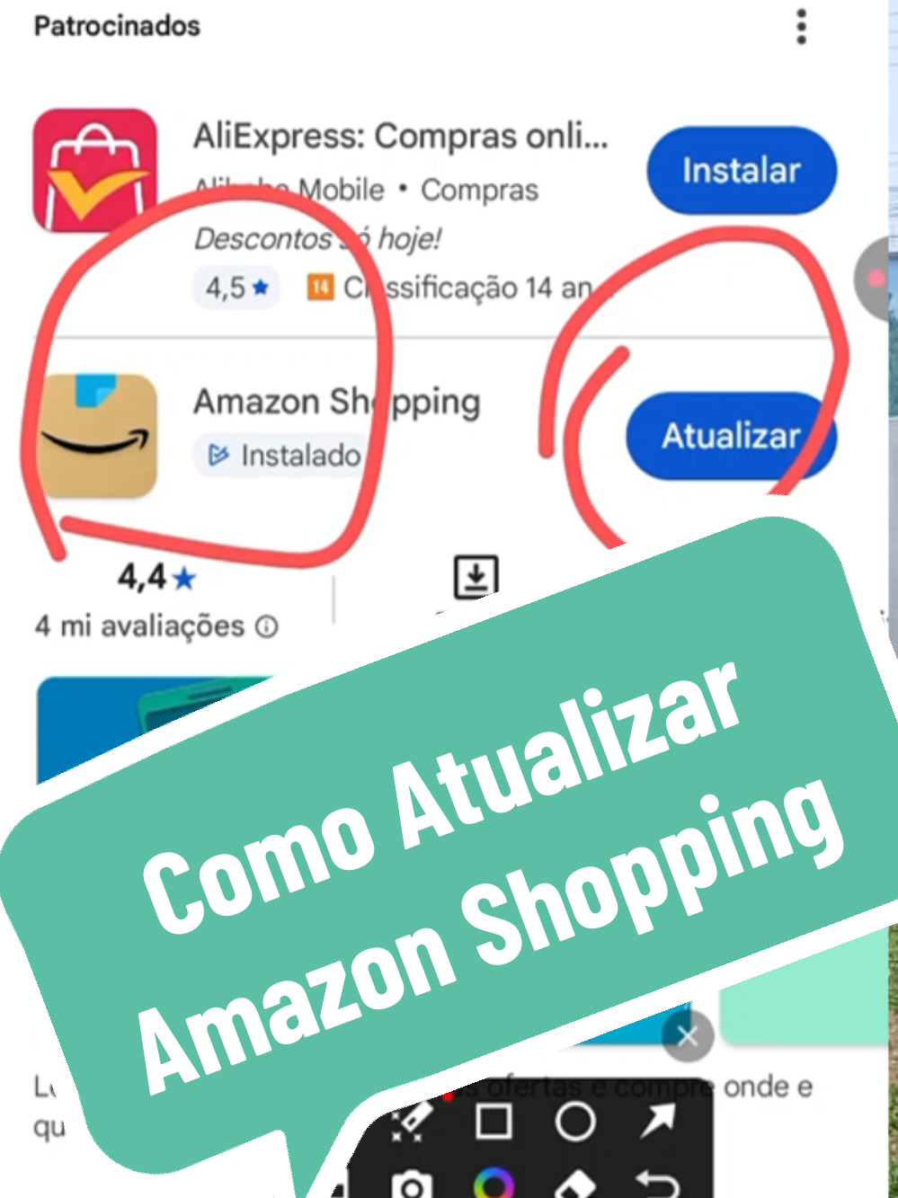 Como Atualizar o Aplicativo da Amazon #amazon #tutorial #atualizarapps 