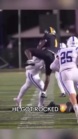 He’s gonna feel that tomorrow 💀 (via mdoublej/IG) #football #hit #tackle #highlights 
