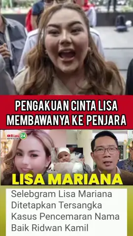 Pengakuan itu membawanya jadi tersangka. inilah nasib Lisa Mariana, selegram cantik yang sebelumnya mengaku memiliki anak dari hubungannya dengan Ridwan Kamil, mantan Gubernur Jawa Barat. Pengakuan itu menjadi tidak terbukti setelah hasil test DNA menyatakan anak yang dimiliki Lisa tidak memiliki hubungan bilogis dengan Ridwan Kamil. RK yang merasa tercemar akhirnya mengadu ke polisi dan Lisa Mariana pun ditetapkan sebagai tersangka. Lisa sendiri menyatakan siap dipenjara demi memperjuangkan nasib anaknya dan dia masih meragukan hasil test DNA yang dilakukan Bareskrim Polri. #lisamariana  #ridwankamil  #selingkuh  #anak  #tersangka 