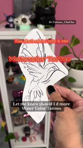 ✨would you get a watercolor tattoo?✨ #fyp #viral #watercolortattoo #tattooartist #femaletattooartist 