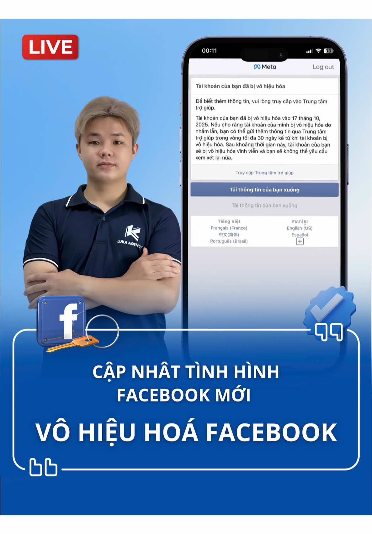 Mở khoa nick Facebook bị vô hiệu hoa vĩnh viễn. Lấy lại nick Facebook bị vổ hiệu hoa vĩnh viễn. Kháng nghị Facebook bị vô hiệu hoa vĩnh viễn. #coremedia #dichvufacebook #mokhoafacebook #vohieuhoafacebook #laylaifacebook 