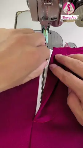 pants zipper tutorial #sewingtiktok #sewing #stitch #crochet 