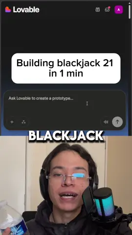 How to build blackjack 21 in under 1 min using only AI 