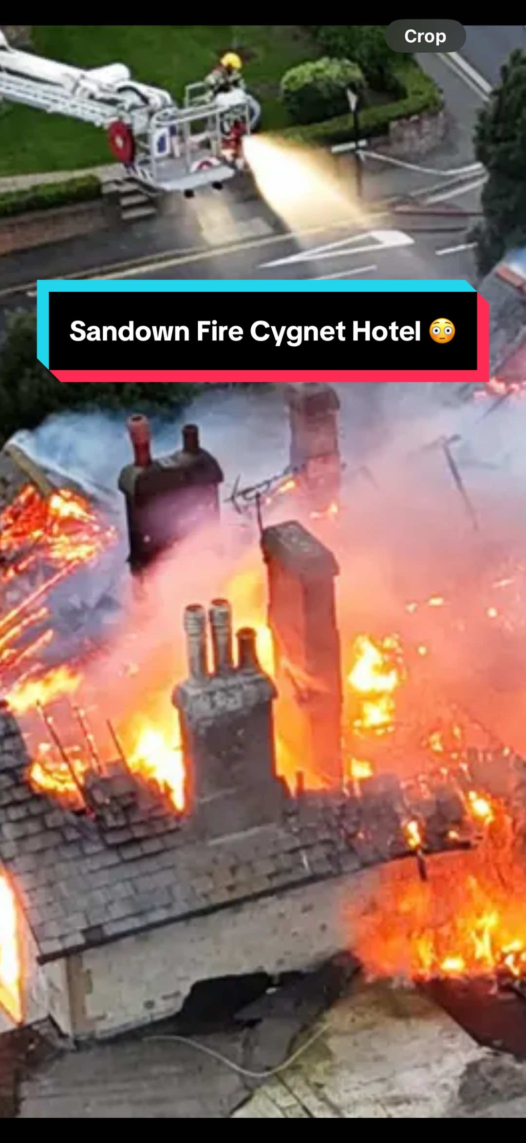 Sandown fire Cygnet Hotel 😳 #isleofwight #sandown #fire #incident #news 