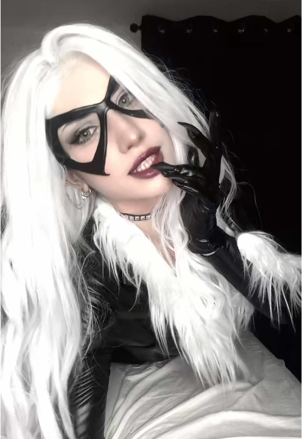 Black cat !! 🐈‍⬛  #blackcat #feliciahardy #spiderman #marvel #blackcat cosplay