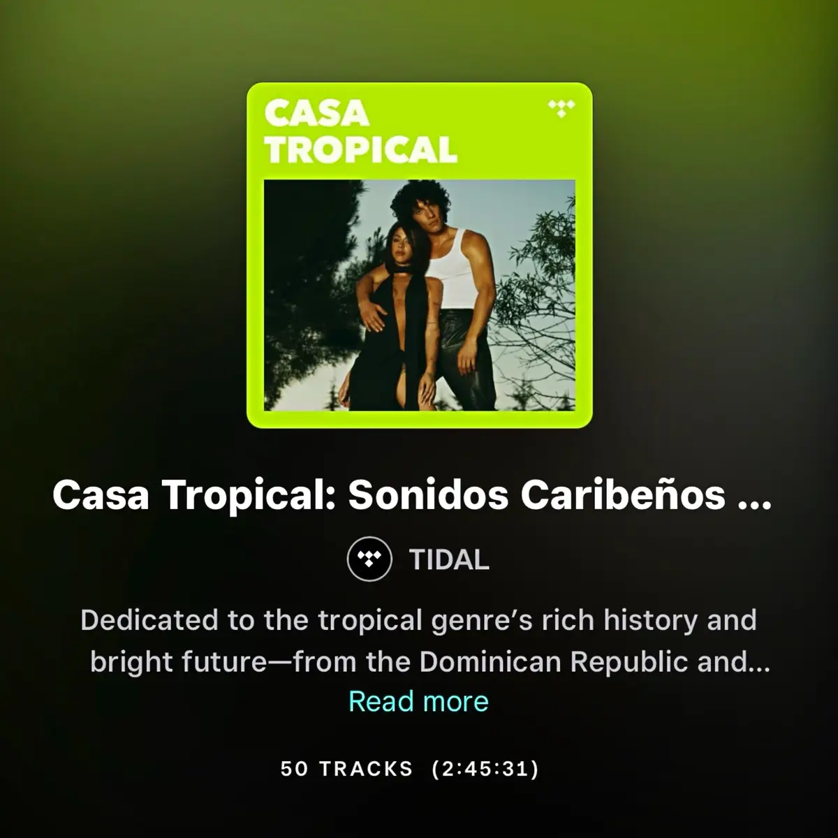 La canción Independiente es #3 Gold en Tidal … Feliz de ver resultados reales en plataformas digitales. Casa  Tropical: Sonidos Caribeños de Latinoamérica 🤝… #latinoamerica #playlist #tropical #dominicanrepublic 