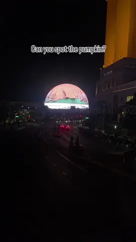 Can you spot the pumpkin?  The Sphere is a must see when visiting the Las Vegas Strip. With the ever changing scenes, you will never get bored of this masterpiece! #lasvegas #lasvegasstrip #thesphere #thesphere #travellife  @Sphere 