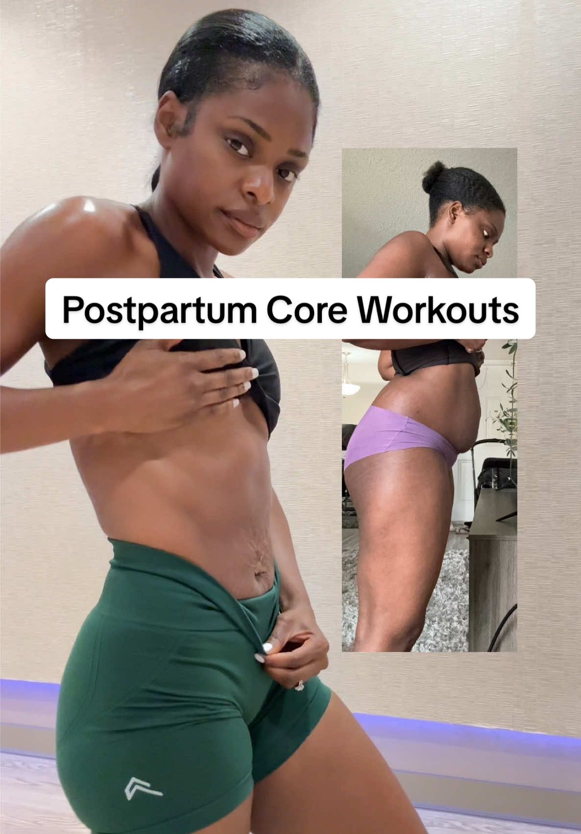 The exact exercises that helped me rebuild my core and heal my diastasis recti postpartum! 1. 3X20 DEAD BUGS 2. 3X20 REVERSE CRUNCHES 3. 3X12 BEAST HOLDS (hold at top for 2 secs) 4. 3x10 MODIFIED SIDE PLANKS (hold for 2 secs out and in) 5. 3x10 TABLETOPS (2 sec hold at top) I started small mamas, just 10 minutes a day, 3-5 times a week and stayed consistent. These movements are still part of my weekly routine. But healing isn't only about the workouts. What made the difference was also: 1. Activating my deep core muscles 2. Prioritizing a balanced, nourishing diet 3. Strength training to keep my whole body strong Healing takes time, but every little bit adds up. Progress happens when you stay consistent, not when you're perfect. Mamas, your core can recover. One step at a time, you'll feel stronger than ever and it doesn't matter how long it's been! 4 week mommy core reset challenge coming soon! Comment CHALLENGE if you're ready and I'll send you something so you don't miss out! #postpartum #coreworkout #diastasisrecti #postpartumjourney #GymTok 