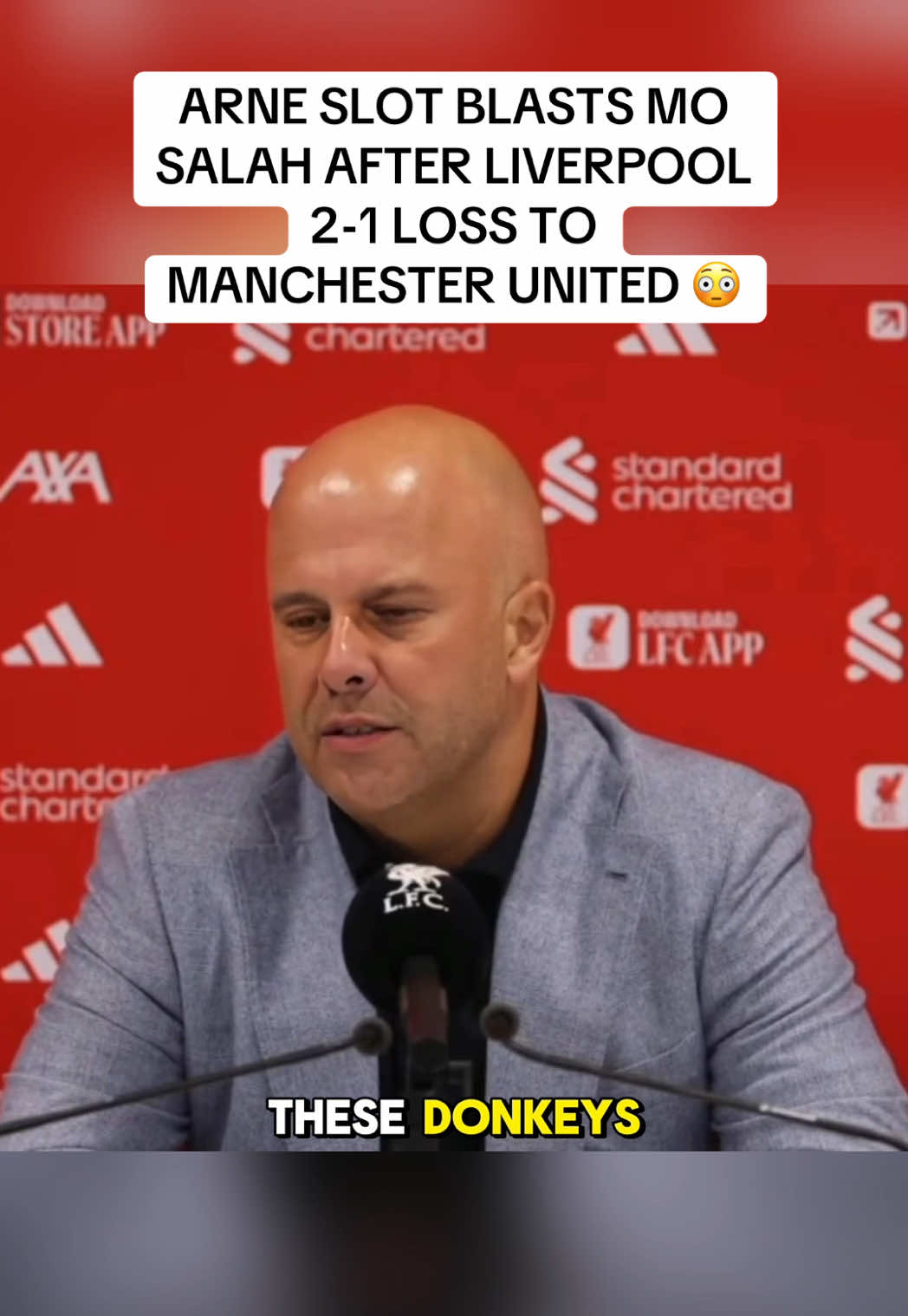 Arne Slot BLASTS Mo Salah after Liverpool lose to Manchester United 2-1 😳 #liverpool #manchesterunited #harrymaguire #mosalah #rubenamorim 