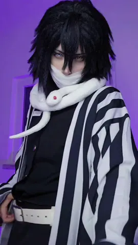 The bandages are kinda uncomfortable #demonslayer #obanai #demonslayercosplay 