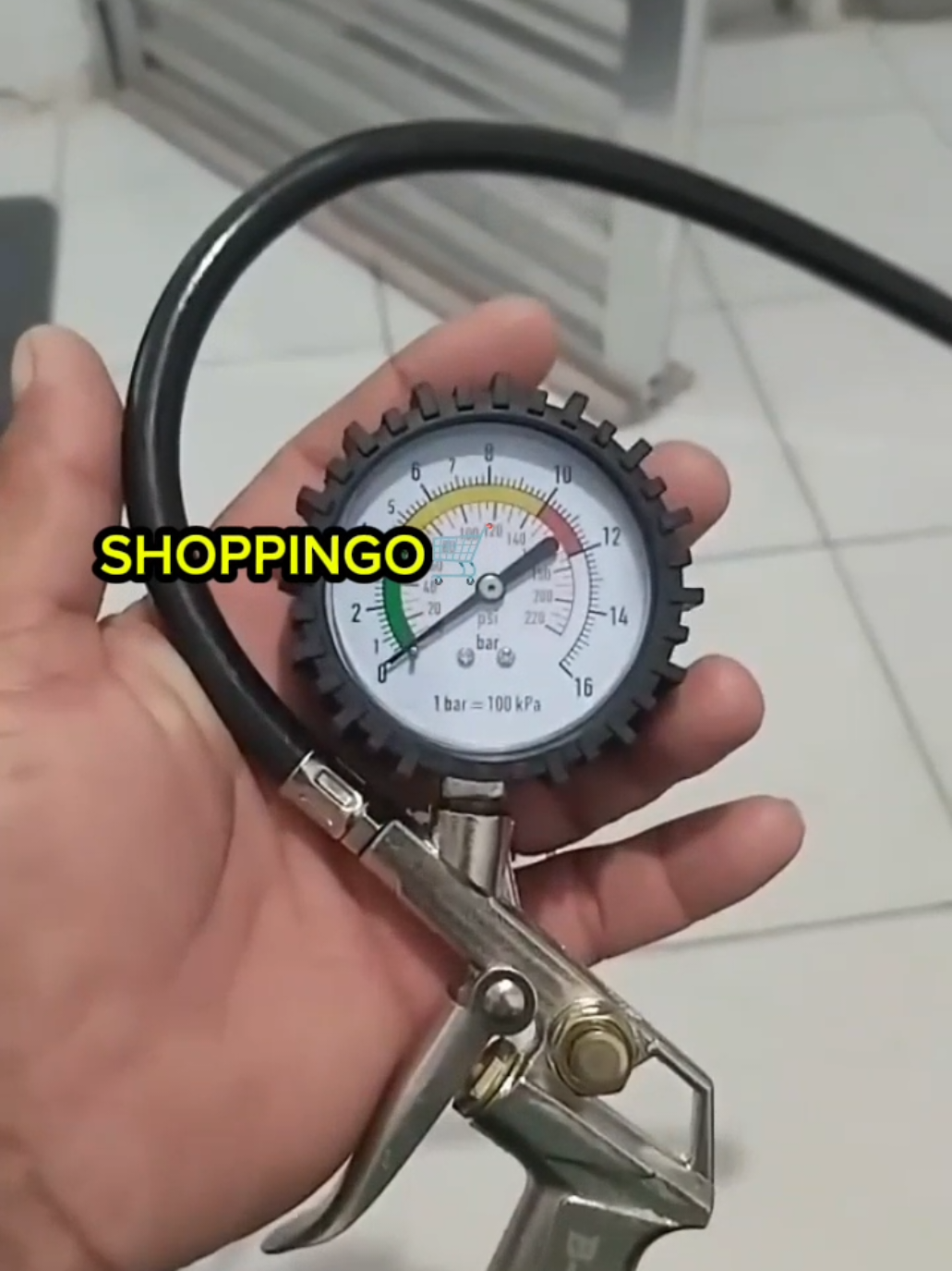 calibrador e inflador de pneus profissional com manômetro 220 PSI/16BAR ENCAIXE ROSCA #calibrador #inflador #pneus #ferramenta #tiktokshop 