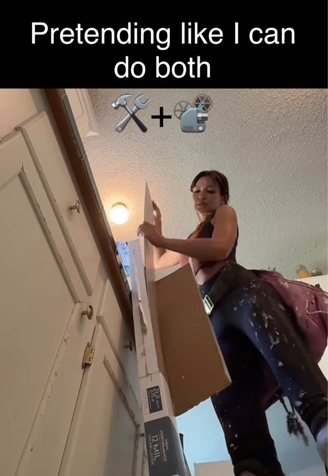 I’m really good at this tik tok construction thing… or at least @Roberts Consolidated has me believing I can do both🤷🏽‍♀️😏😉❤️ #flooring #flooringinstaller #constructionasmr 
