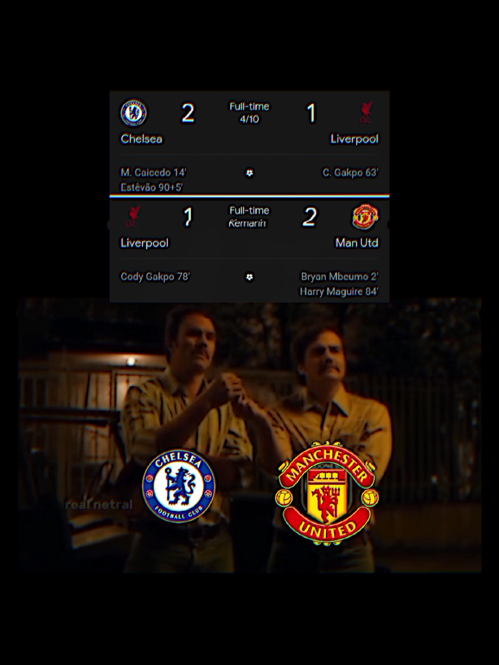 Chelsea & King Emyu bener2 bestie sejati, kompak mengalahkan Ipul dengan skor 2-1☺👏 #PremierLeague #ligainggris #epl #liverpool #manchesterunited #manutd #manunited #mu #kingemyu #chelsea #liverpoolvsmanchesterunited #bryanmbeumo #mbuemo #harrymaguire #maguire #codygakpo #gakpo #rubenamorim #fypツ #fyp 