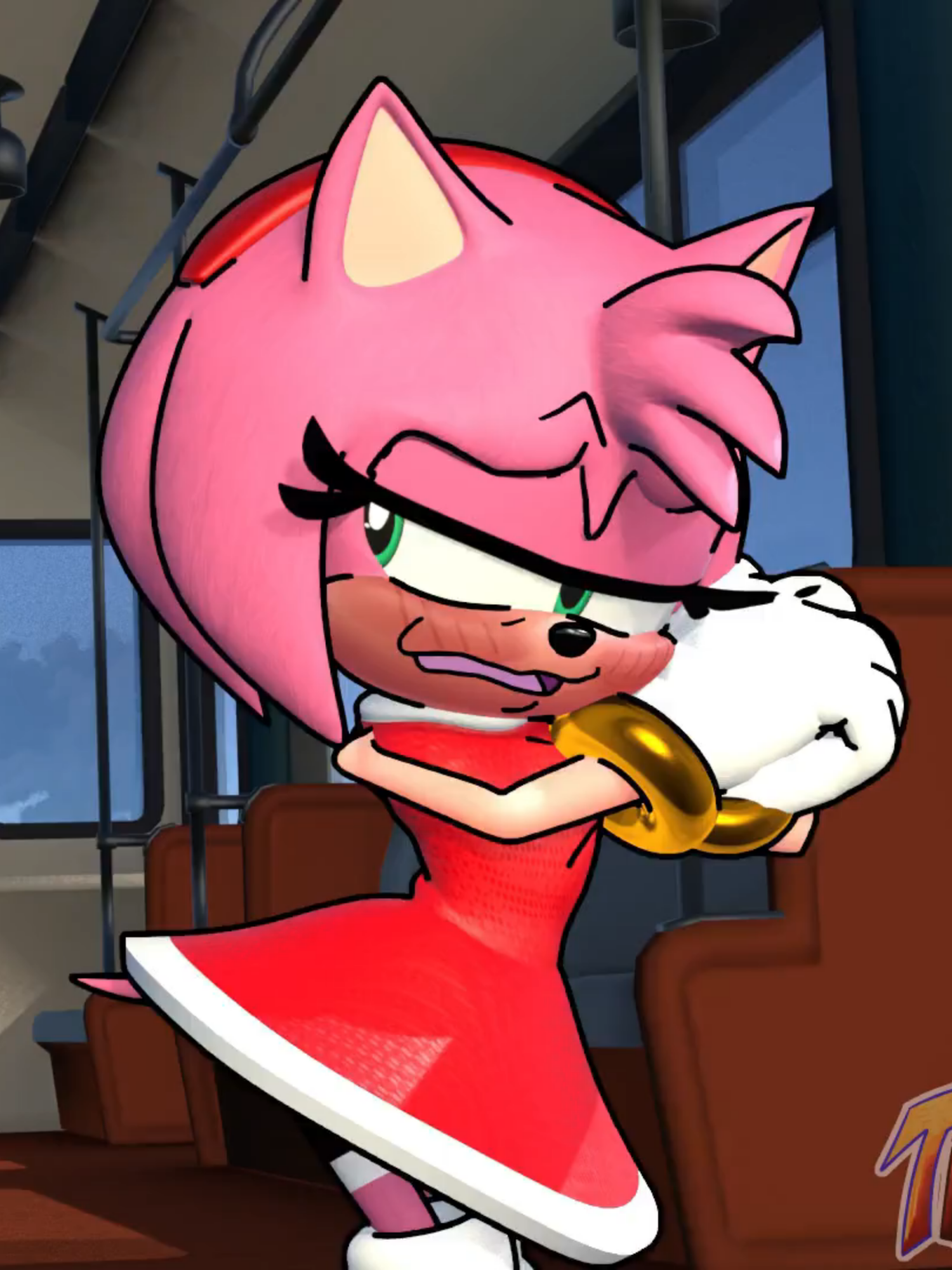 Amy has something to tell Sonic (reanimated DX director's cut battle edition episode 3 ultimate 2.0)#blender3d #sonicthehedgehog #amyrose