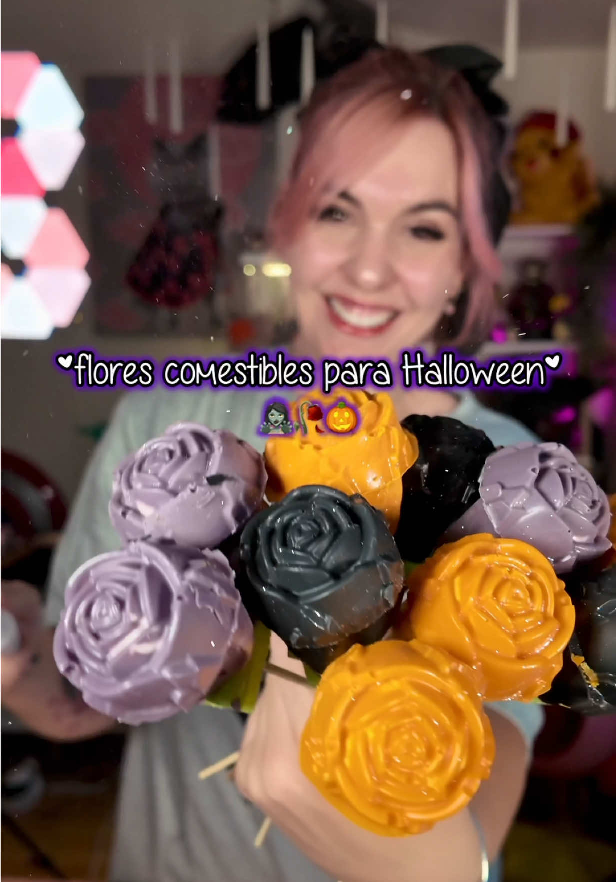 🥀 La decoración de Halloween 🎃 es más bonita cuando se puede comer ¿verdad?🤭 esta es una idea súper sencilla y muuuuy rica. Porque el combo de marshmallow y chocolate es maravilloso Me he inspirado en la idea de @Created at Home 💖 (thank you🙏🏻)  #tiktokespaña #halloween #cocinaentiktok 