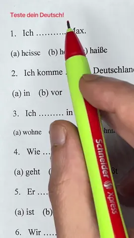 Wähle die richtige Antwort aus. Übe mit und verbessere dein Deutsch.#Deutschlernen#deutschesprache #daf 