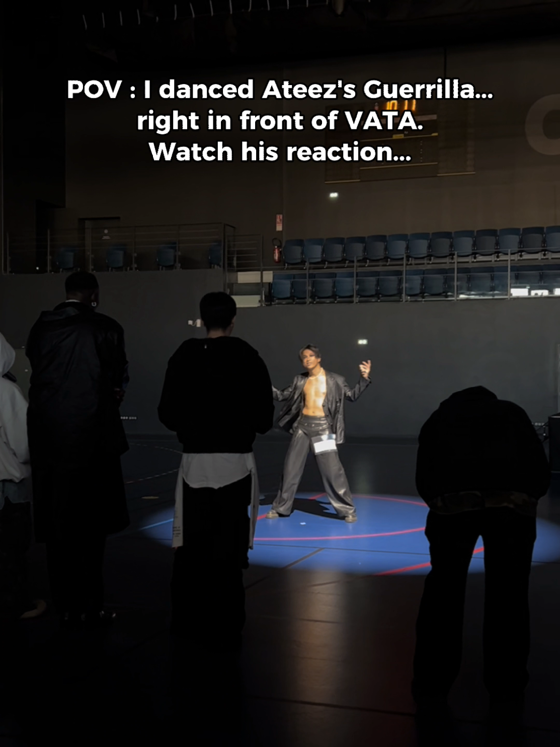 I danced ATEEZ's Guerrilla in front of... VATA.  It was an European contest, with over 50 soloist.  I chose a dance that I liked ! My friends said it was bold. 🤯 Watch his reaction till the end...  #ateez #guerrilla #wooyoung #atiny #vata 