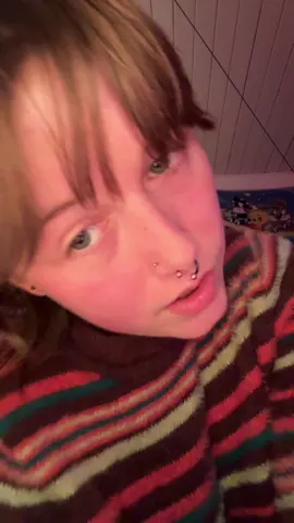 Awkward girl makes awkward eye contact 