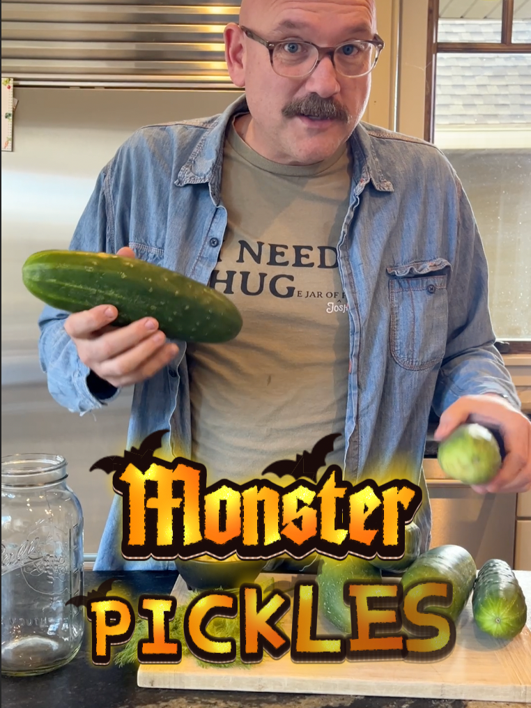 Scary Monster Pickles for Halloween #halloween #pickles #massivepickles #bigpickle #giantpickle