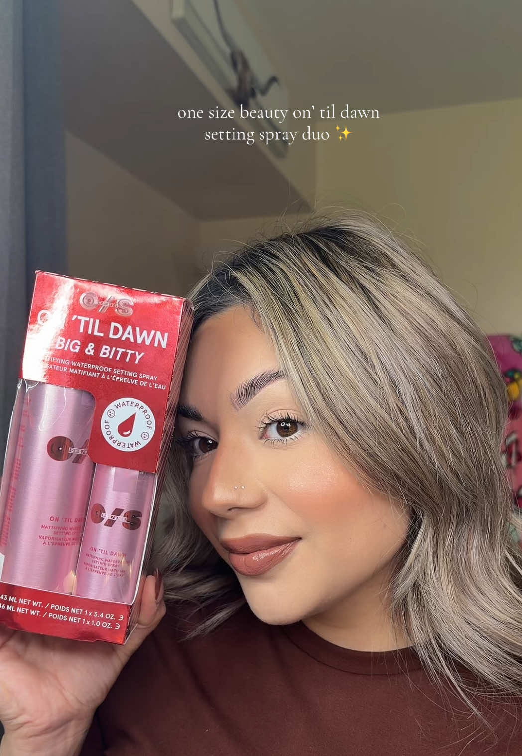 gifted by ONE/SIZE Beauty  one size beauty on’ til dawn setting spray duo ✨ #onesizebeauty #settingspray #ontildawnsettingspray #giftsets #makeup  @ONE SIZE BEAUTY 
