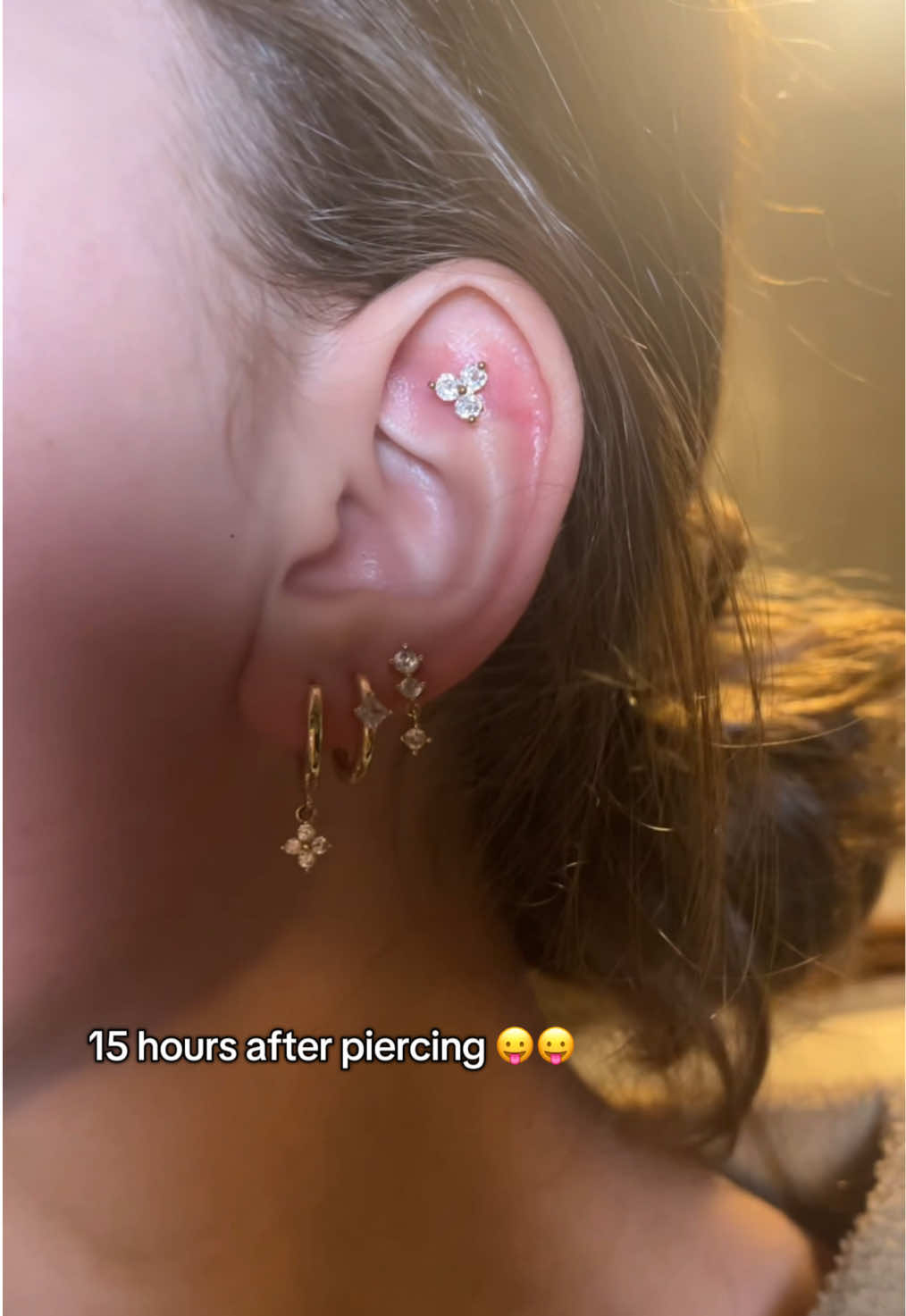 Hehe I love ittt 😭💗    #piercing 