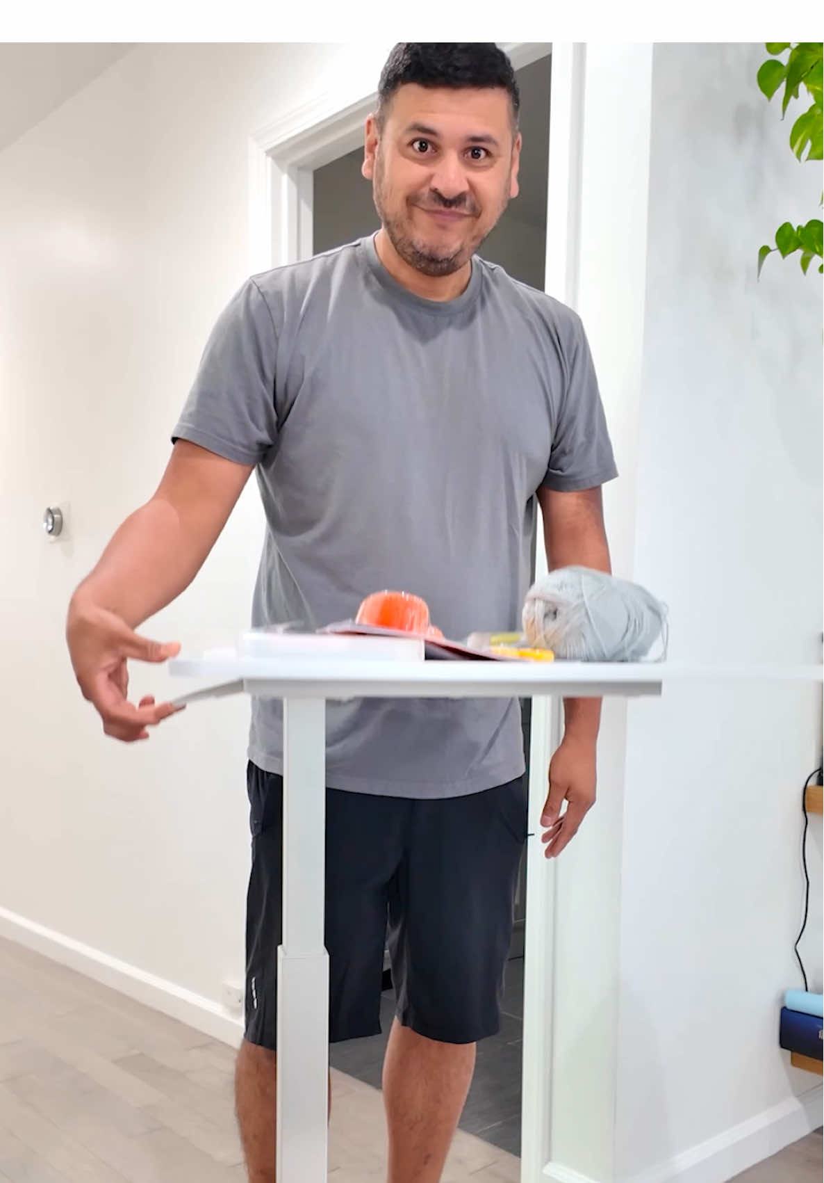 Adjustable height from 29.5” to 43”, smooth hidden wheels, and a sturdy H-shaped metal base — this rolling desk slides right over your bed or sofa for the perfect workspace or breakfast setup. Just press the lever to lift or lower instantly. Under $50 with free shipping! #TikTokShopCreatorPicks #DeskSetup #WorkFromHome #RollingDesk #BedTable 