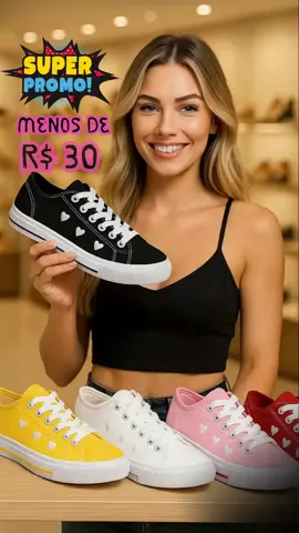 Tênis Feminino Corações Bordados Cores #tenisfeminino #mulher #modafeminina #tenisparamulher #roupafeminina 