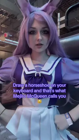 (Basically just draw a U lmao) I got “but” 🫩 #cosplay #anime #umamusume #umamusumecosplay #fyp 