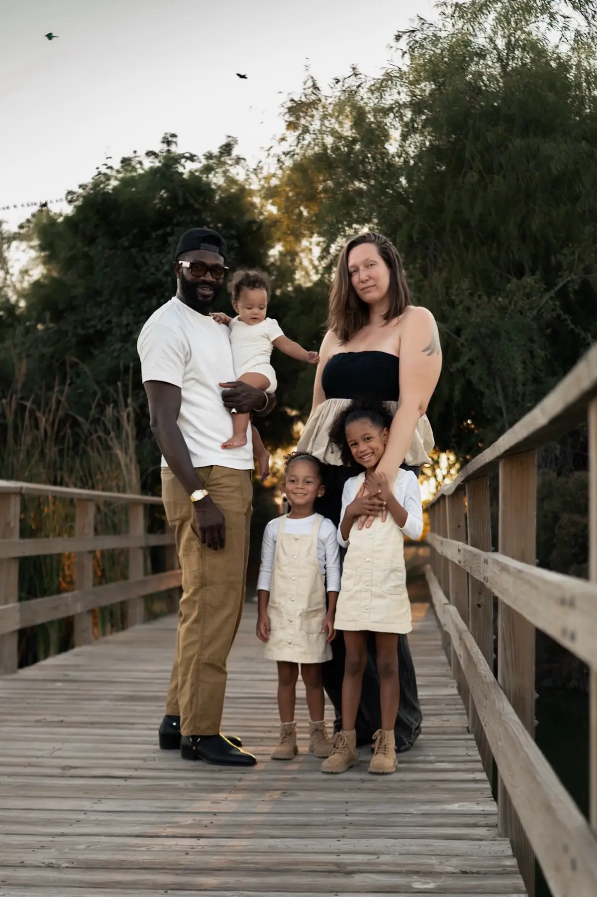 Yesterday was a spontaneous ‘let’s take some overdue family pictures and then go out for dinner’ kind of night. We had fun, got fresh air, filled our bellies, got in late, and skipped cleaning up when the girlies were finally asleep.  Love this family of ours 🤎 #familylife #girlmom #girldad #multiculturalfamily #mommyandme      